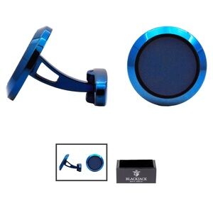 Mens Blue Plated
Circular Stainless Steel
Cuff Links